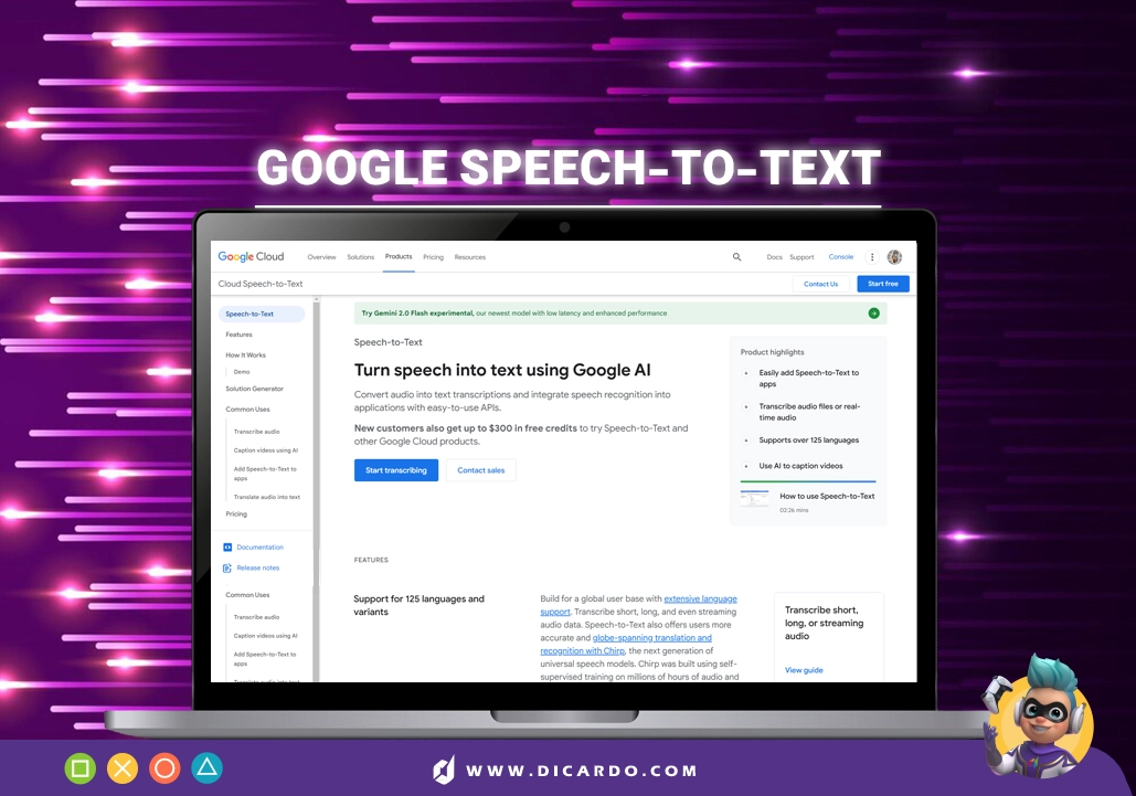 هوش مصنوعی Google Speech-to-Text برای تبدیل صدا به متن