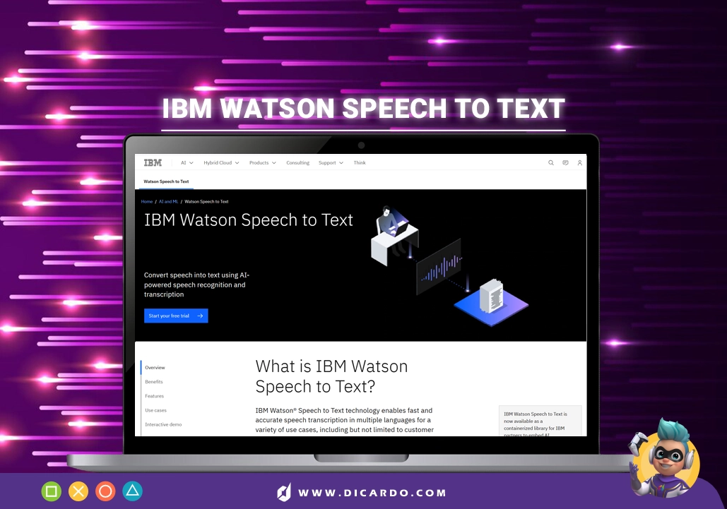 هوش مصنوعی IBM-Watson-Speech-to-Text برای تولید متن از صدا