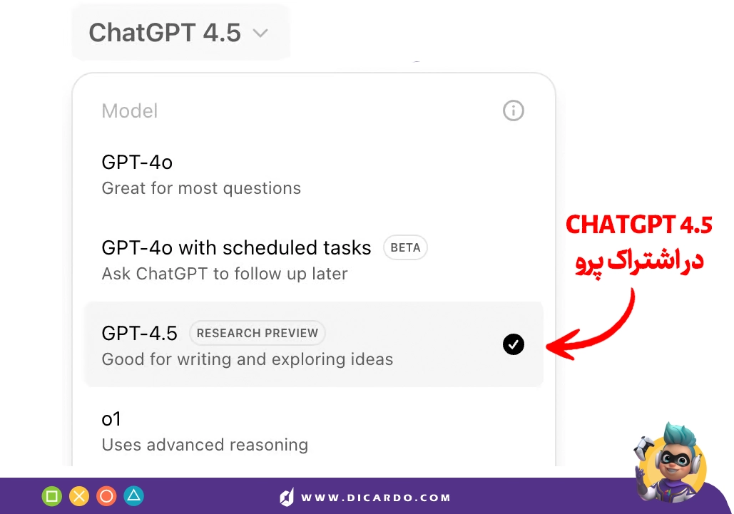 چت جی پی تی 4.5 در نسخه پرو چت جی پی تی