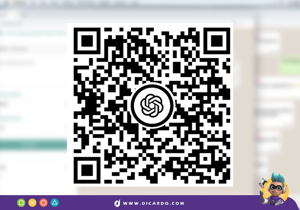 qr کد چت جی پی تی توی واتساپ