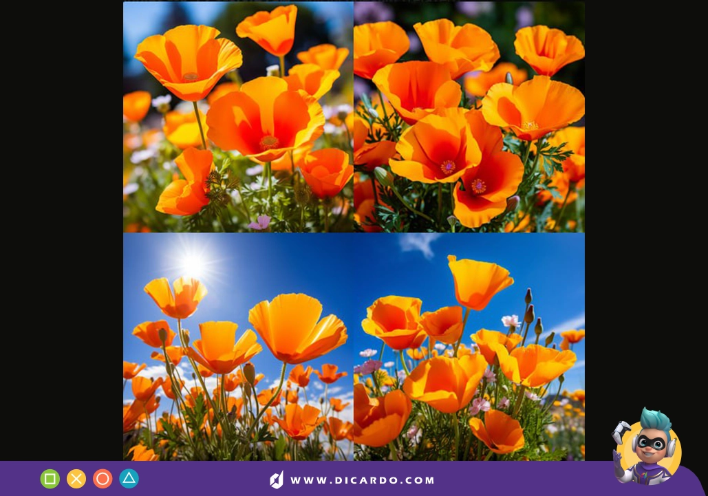Vibrant California Poppies --v 5.2