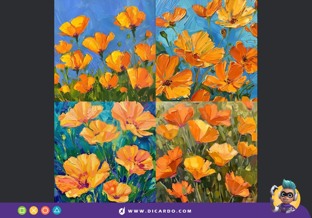 Vibrant California Poppies --v 6