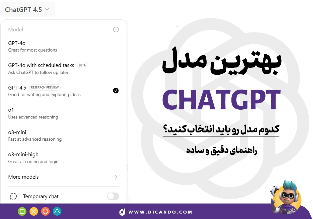 بهترین مدل chatgpt چیه؟ - کدوم مدل چت جی پی تی بهتره؟