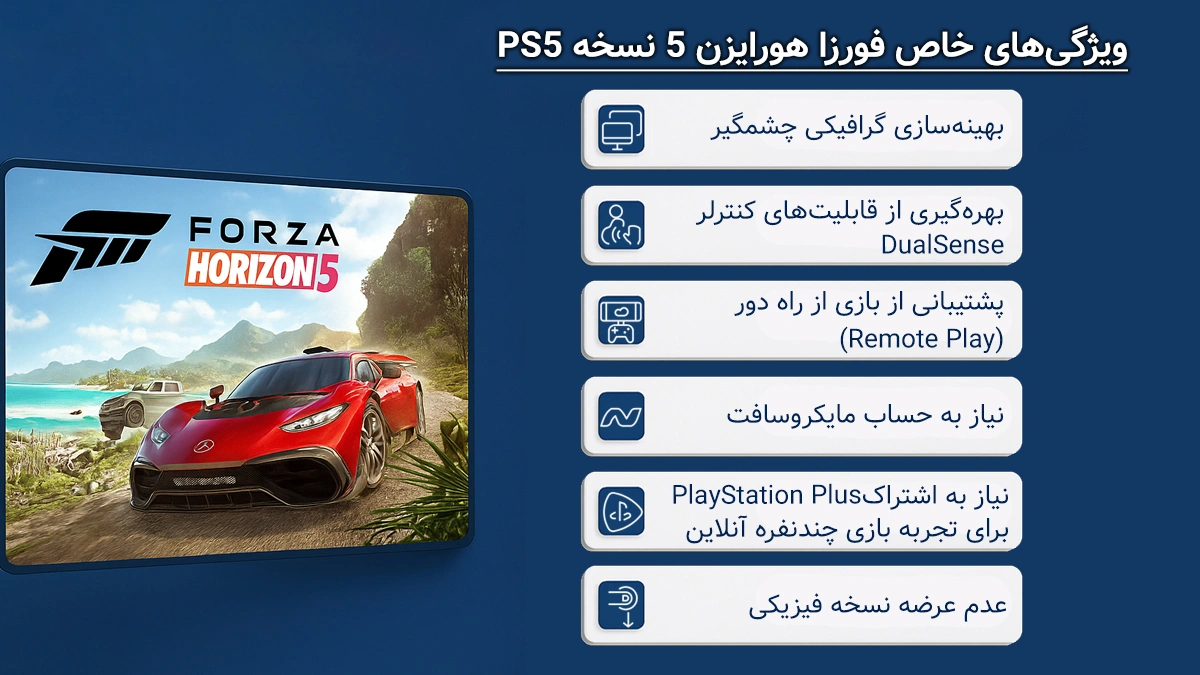 ویژگی‌های خاص نسخه PS5 فورزا هورایزن 5