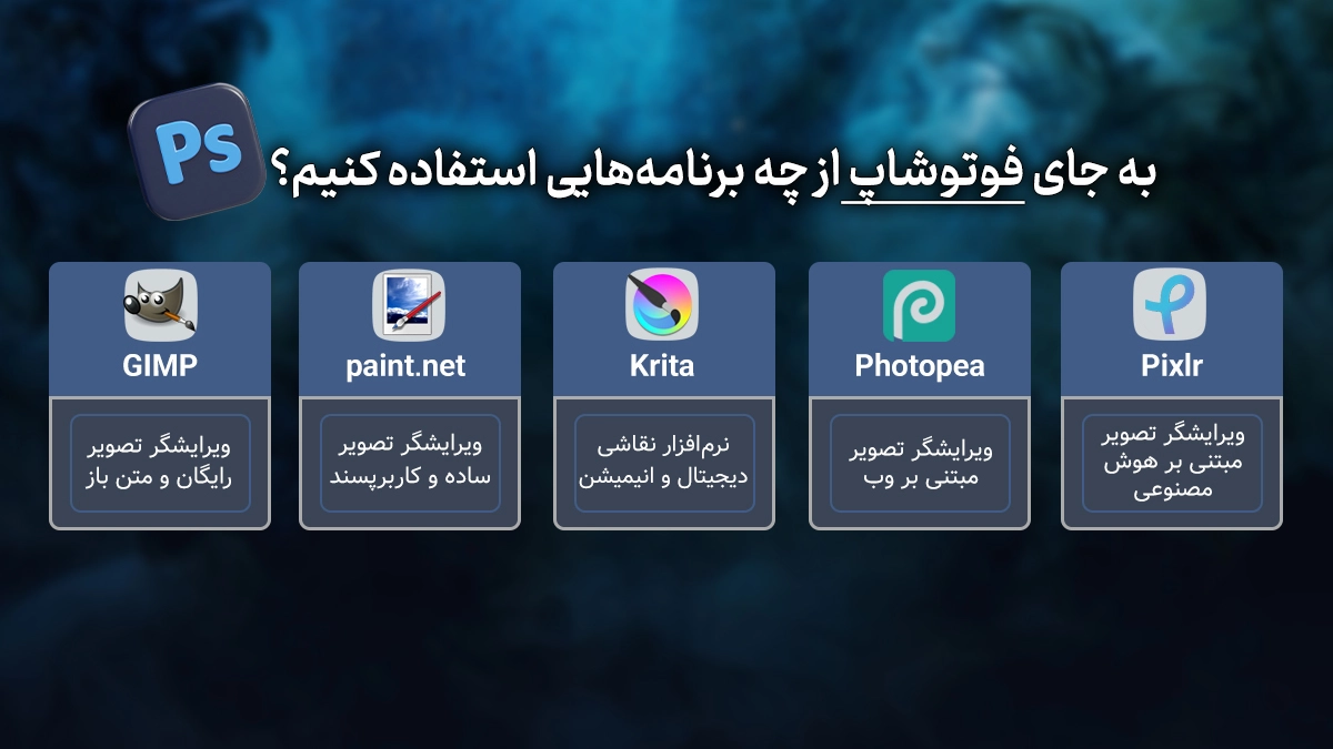 بهترین برنامه‌های رایگان جایگزین فوتوشاپ کدام موارد هستند؟
