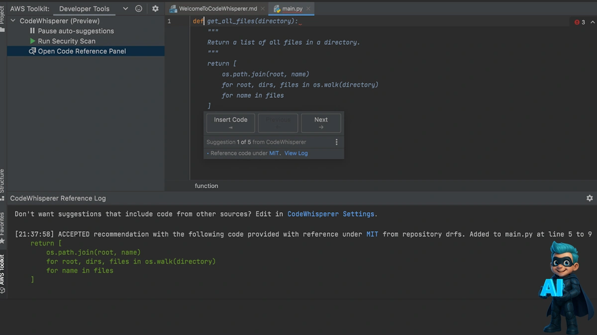 Amazon CodeWhisperer: مثل اینه که یکی پشت سرت کد می‌زنه!