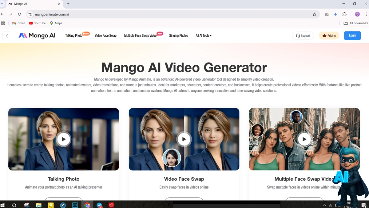 Mango AI - ساخت آواتار فقط با یه عکس و یه متن