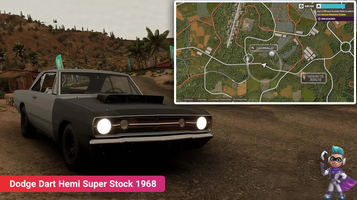 لوکیشن ماشین Dodge Dart Hemi Super Stock 1968