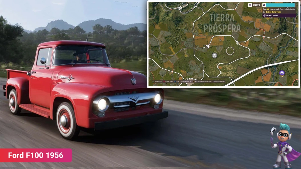 لوکیشن ماشین Ford F100 1956