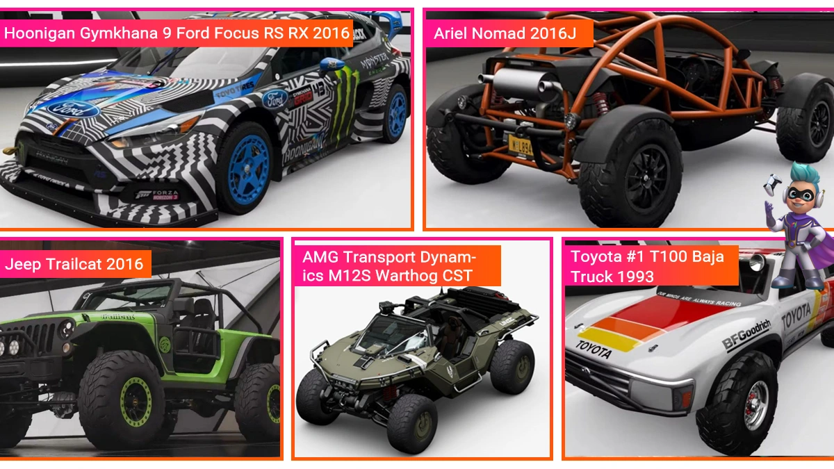 بهترین ماشین‌ها برای آفرود تو Forza Horizon 5