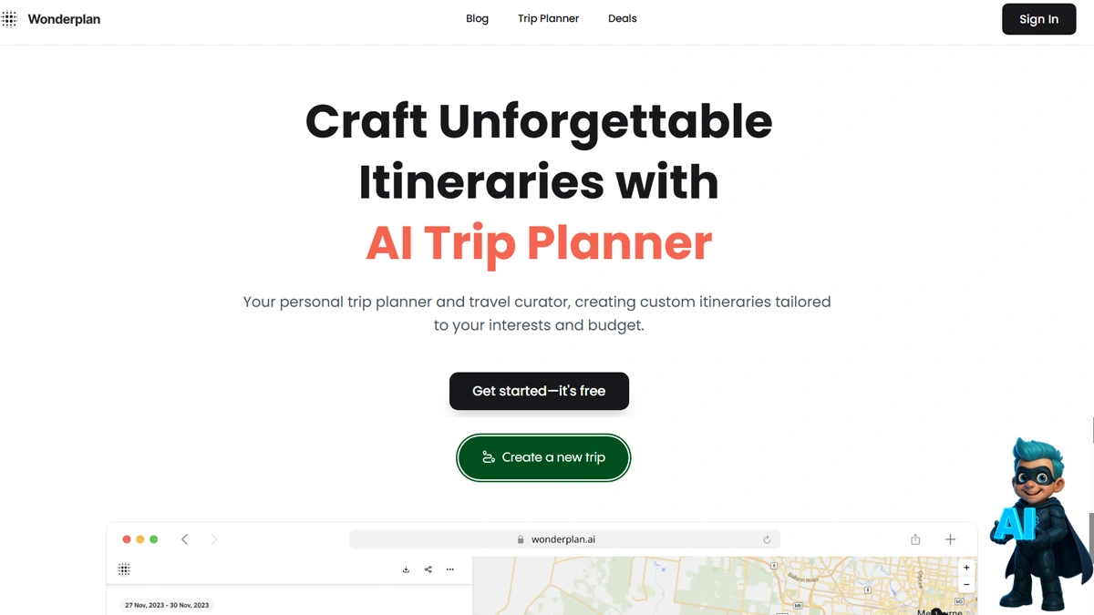 Wonderplan – هوش مصنوعی برای سفر آماده و دقیق