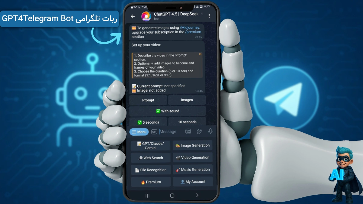 6- ربات @GPT4TelegramBot