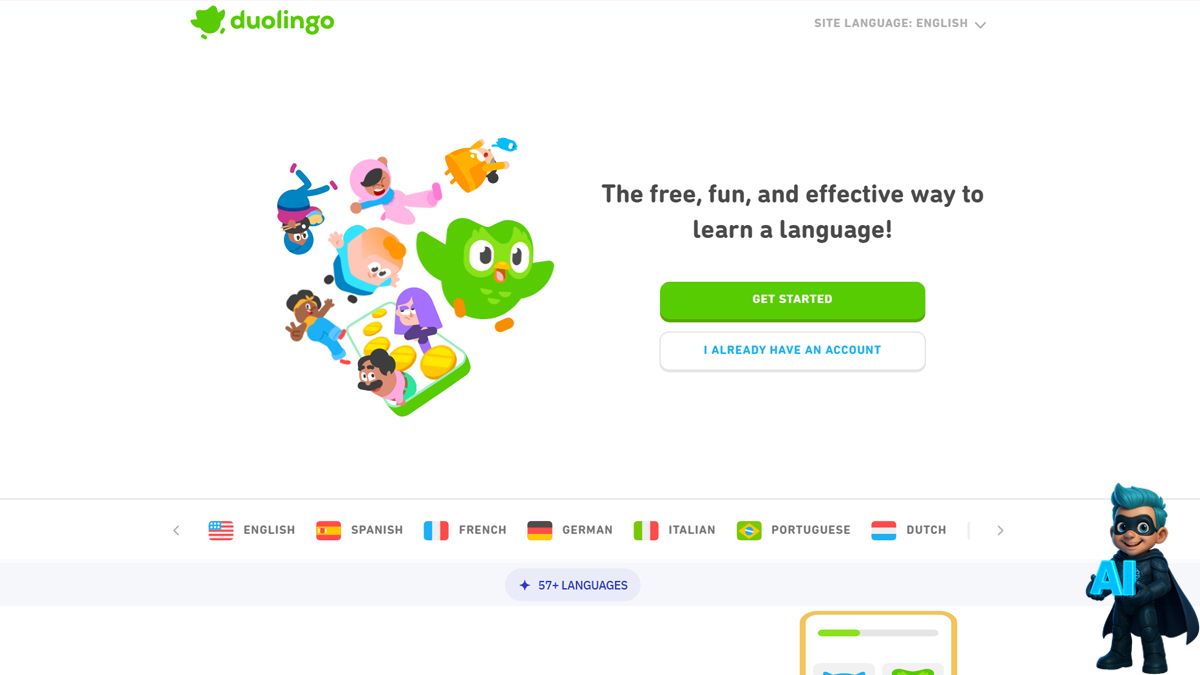 ویژگی‌های هوش مصنوعی Duolingo