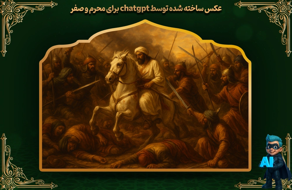 10- پرامپت عکس از نبرد نهایی و شهادت امام حسین (ع)
