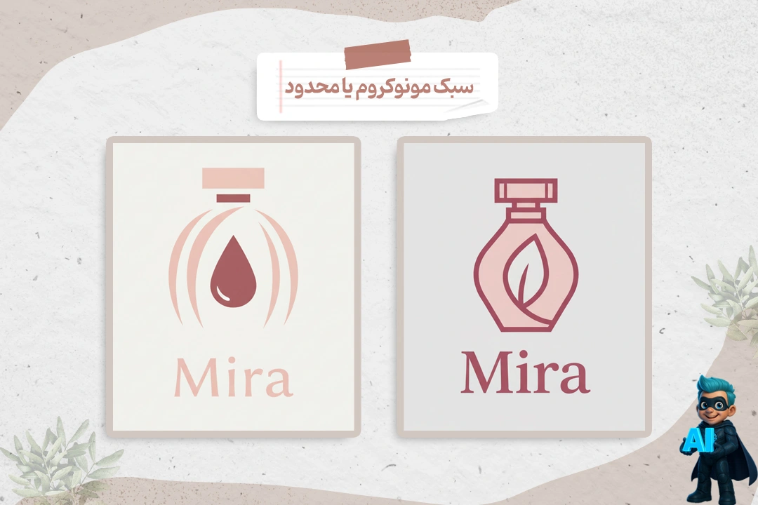 پرامپت برای طراحی لوگو به سبک تک‌رنگ یا محدود