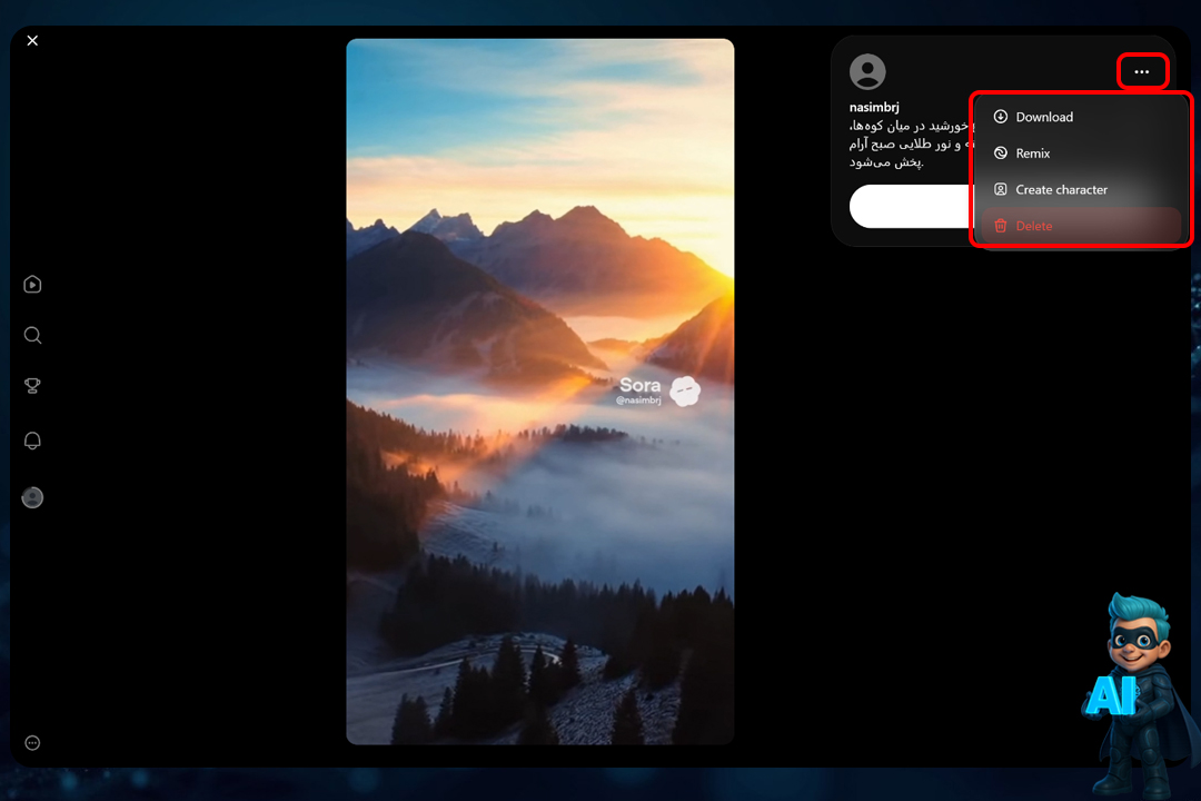 سادهترین روش ساخت ویدئو با Sora 2 + آموزش 0 تا 100 + عکس! 22 تنظیمات اضافه ویدئو در سورا 2