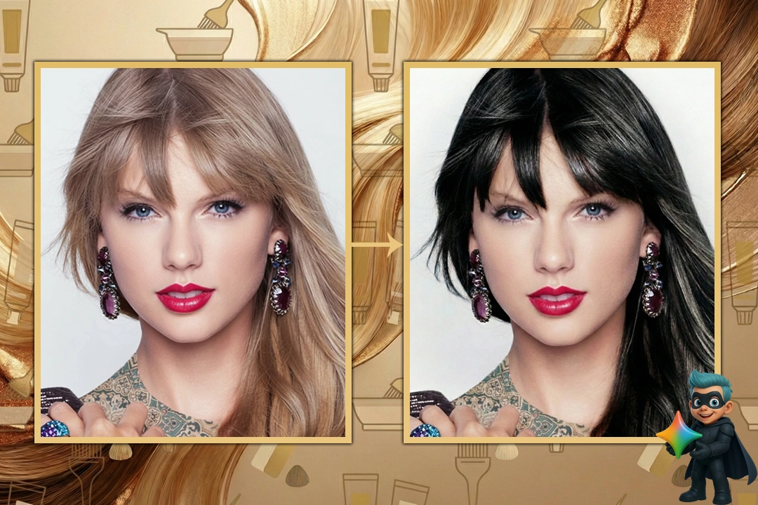 پرامپت تغییر رنگ مو با هوش مصنوعی (تست شده) 22 Jet Black (مشکی پرکلاغی)