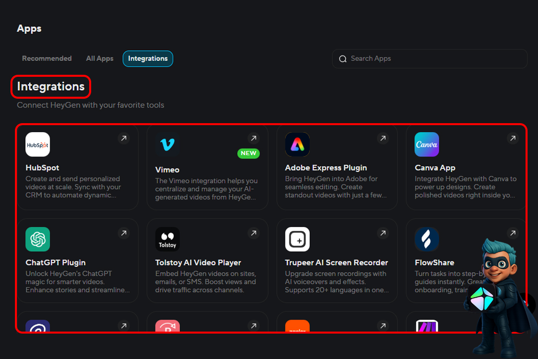 نحوه کار با HeyGen؛ ساخت آواتار سخنگو با هوش مصنوعی رایگان 24 Integrations