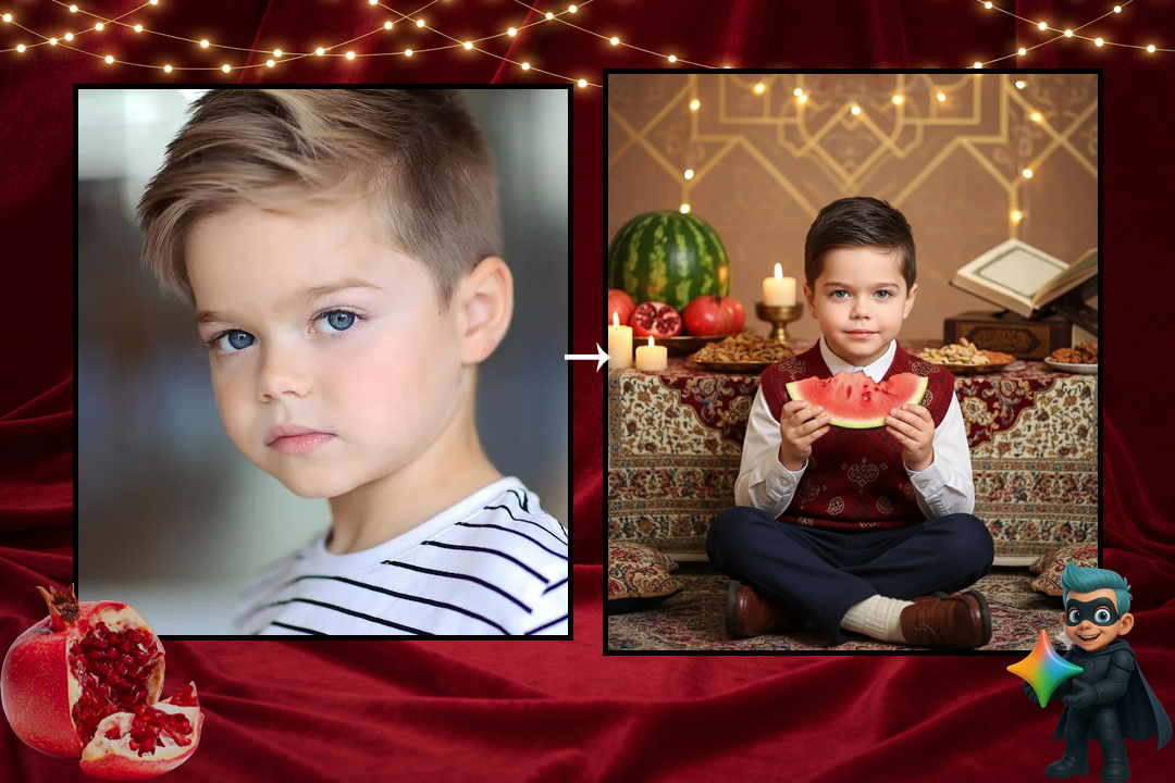 10 پرامپت عکس یلدایی خفن! - (تست شده) 25 ساخت عکس شب یلدایی پسرانه با هوش مصنوعی