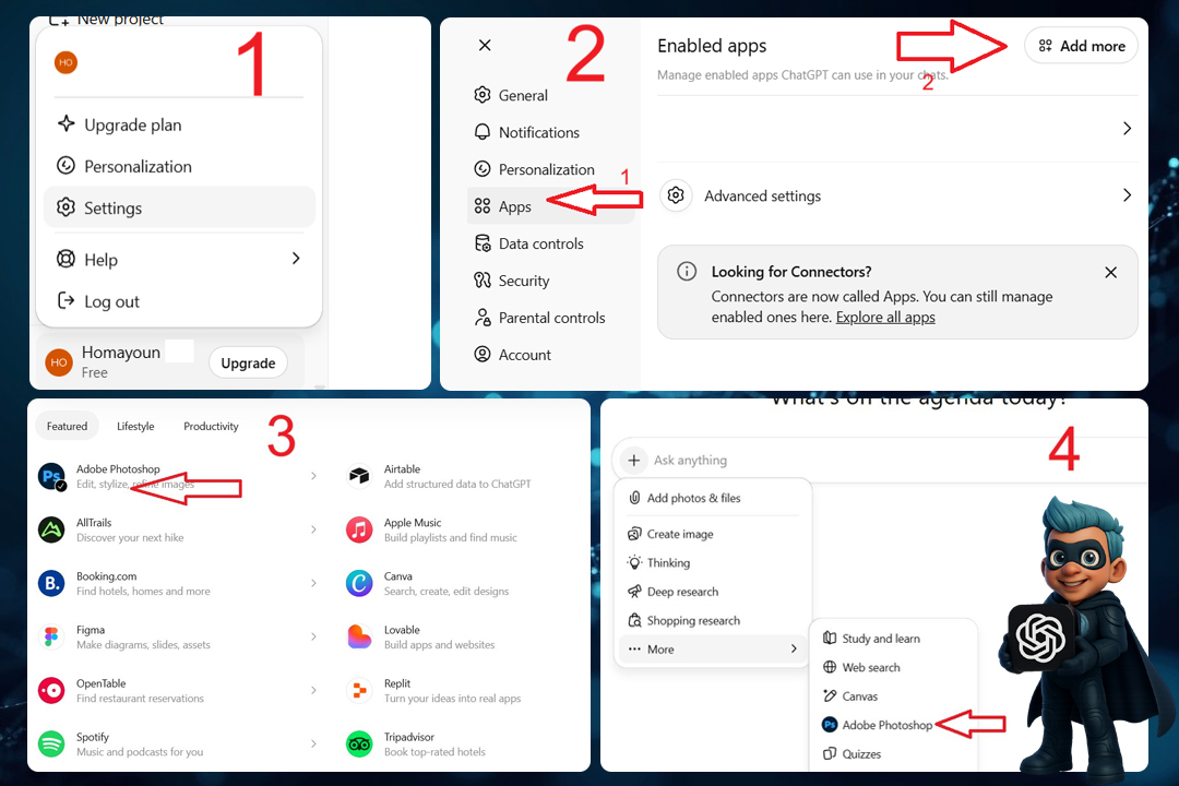 فتوشاپ به چتجیپیتی اضافه شد - ویرایش حرفهای تصویر در چند ثانیه! 13 فتوشاپ در چت جی پی تی