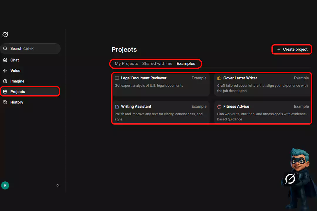 آموزش صفر تا صد کار با هوش مصنوعی گراک (Grok) 24 بخش Projects