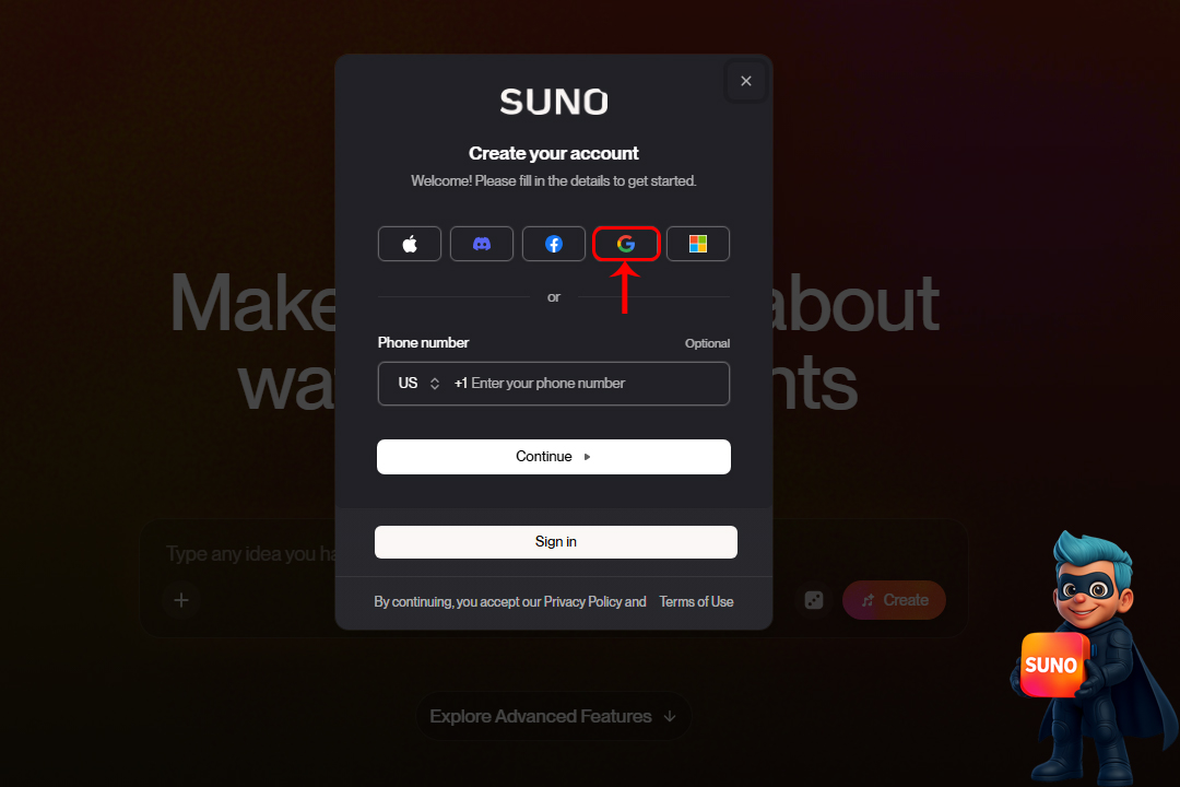 آموزش صفر تا صد نحوه کار با Suno مخصوص مبتدیها! 16 نحوه ثبت نام در suno ai