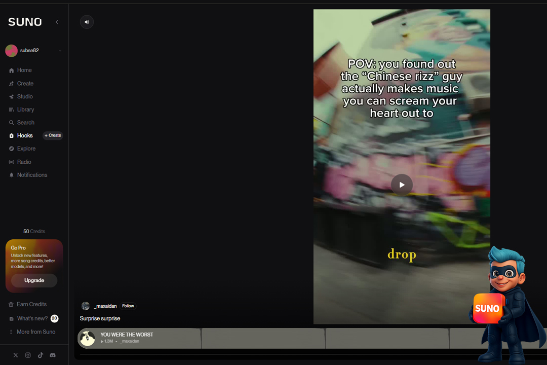 آموزش صفر تا صد نحوه کار با Suno مخصوص مبتدیها! 24 بخش Hooks + Create (قلابها + ساخت)