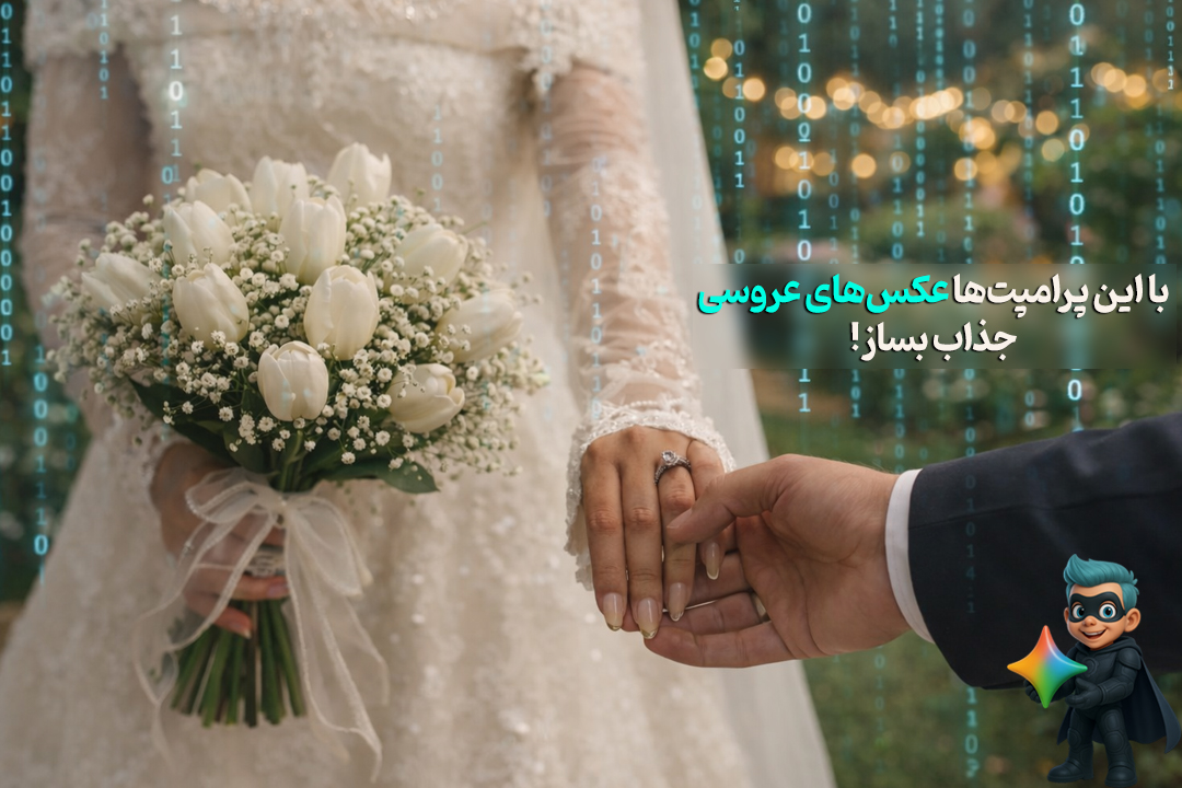 بهترین پرامپت عکس عروسی - ساخت عکس عروسی با هوش مصنوعی رایگان! 22 بهترین پرامپت عکس عروسی - ساخت عکس عروسی با هوش مصنوعی رایگان! 21