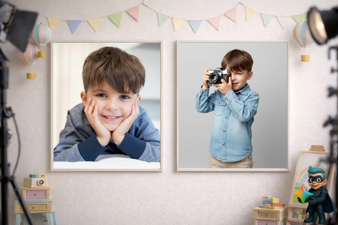 ۲۰ پرامپت عکس آتلیهای کودک با هوش مصنوعی(رایگان و حرفهای) 30 پرامپت عکس آتلیهای پسرانه