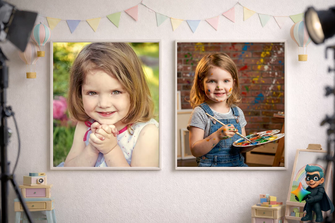 ۲۰ پرامپت عکس آتلیهای کودک با هوش مصنوعی(رایگان و حرفهای) 19 پرامپت عکس آتلیهای دخترانه