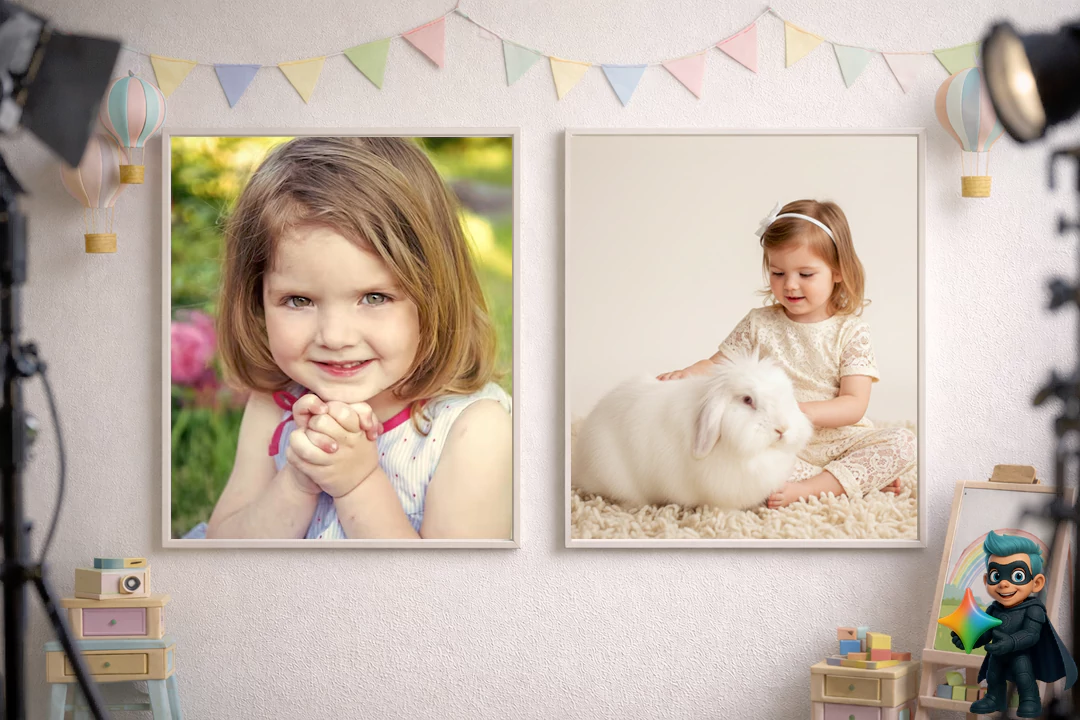 ۲۰ پرامپت عکس آتلیهای کودک با هوش مصنوعی(رایگان و حرفهای) 21 پرامپت عکس آتلیهای دخترانه