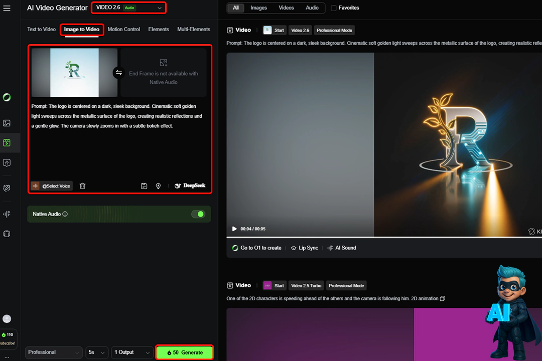 ساخت لوگوموشن با هوش مصنوعی؛ معرفی 4 ابزار برتر 18 نحوه ساخت لوگوموشن با هوش مصنوعی Kling AI؛ حرفهایترین ابزار