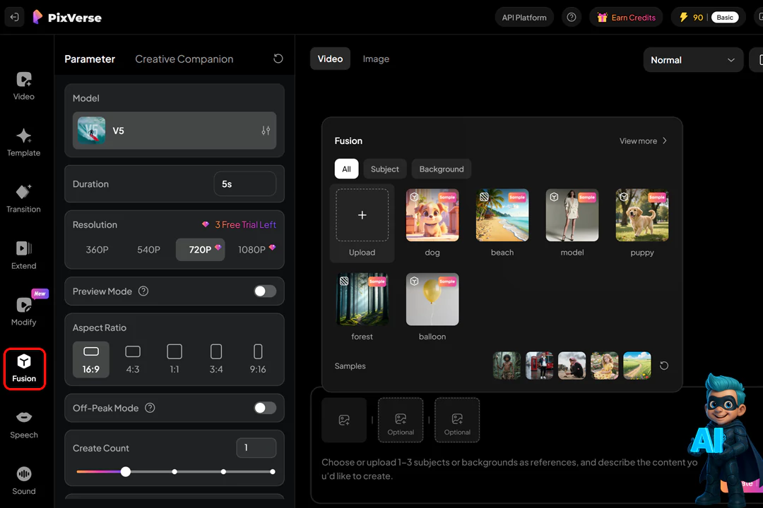 نحوه کار با PixVerse؛ برای ساخت ویدئو با هوش مصنوعی 23 ویرایش سوژه در هوش مصنوعی پیکسورس