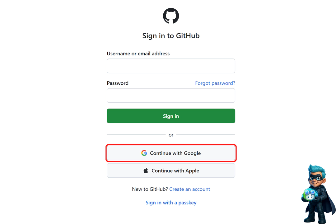 نحوه کار با GitHub Copilot؛ کد نویسی با هوشمصنوعی! 20 ثبت نام با اکانت گوگل در گیتهاب کوپایلوت