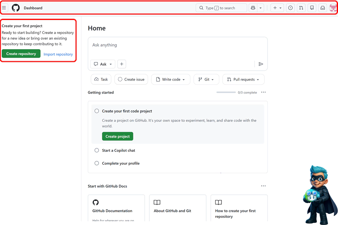 نحوه کار با GitHub Copilot؛ کد نویسی با هوشمصنوعی! 21 معرفی نوار بالایی در هوش مصنوعی گیتهاب کوپایلوت