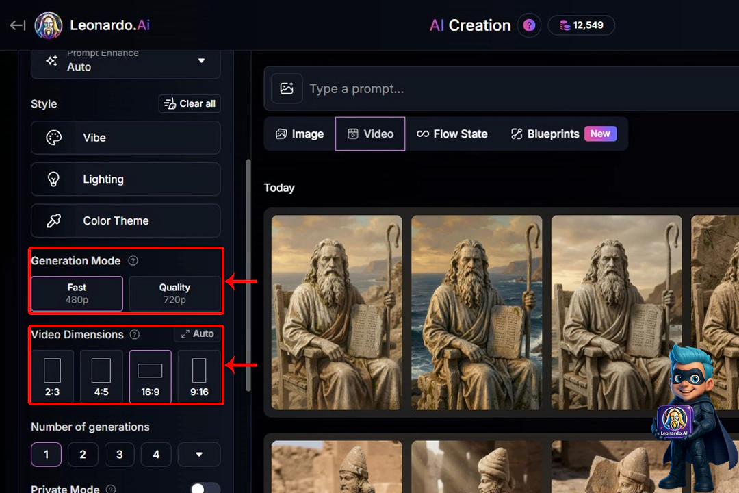 نحوه کار با هوش مصنوعی Leonardo + آموزش تصویری 26 نحوه ساخت موشن با هوش مصنوعی لئوناردو