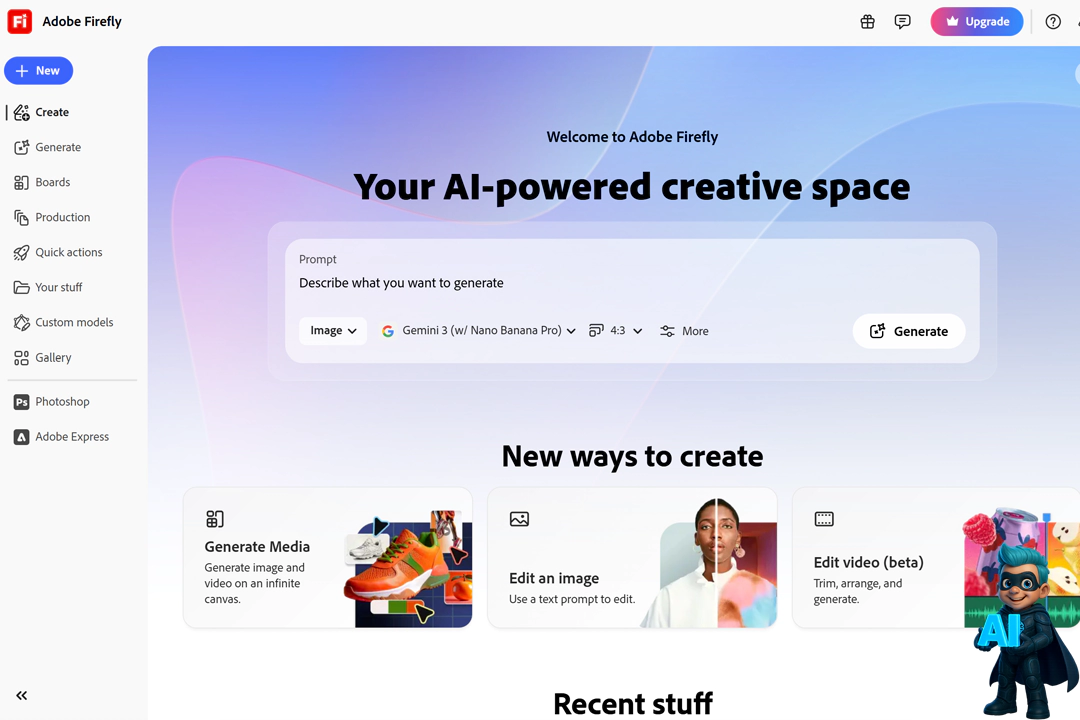 5 ابزار هوش مصنوعی ساخت وکتور که جایگزین طراحان گرافیک میشن! 18 صفحه اصلی هوش مصنوعی Adobe Firefly