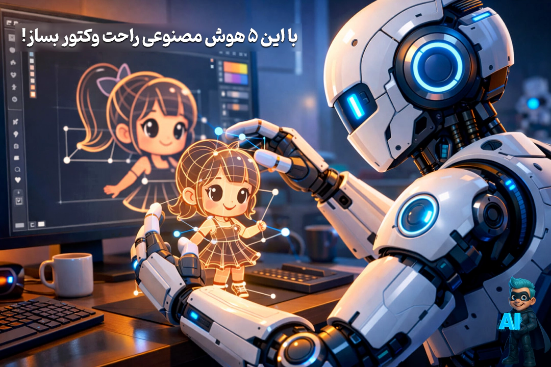 5 ابزار هوش مصنوعی ساخت وکتور که جایگزین طراحان گرافیک میشن!