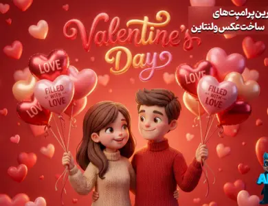 پرامپت عکس ولنتاین جذاب (10 پرامپت تست شده دونفره) 34