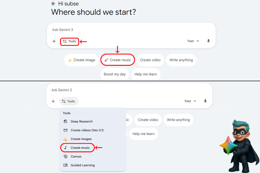 با جمنای توی چند ثانیه آهنگ بساز! + آموزش تصویری 16 چطور با جمنای آهنگ بسازیم؟