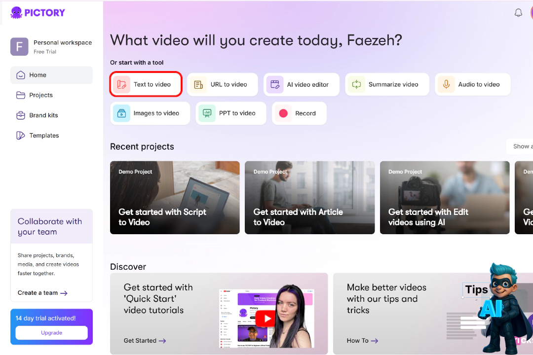 ساخت استوری با هوش مصنوعی 5 ابزار با پشتیبانی از زبان فارسی 34 داشبورد هوش مصنوعی Pictory