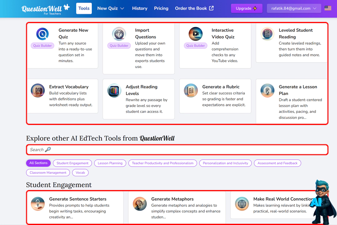 10 ابزار هوش مصنوعی کاربردی برای معلمان (تست شده) 24 ساخت امتحان با هوش مصنوعی