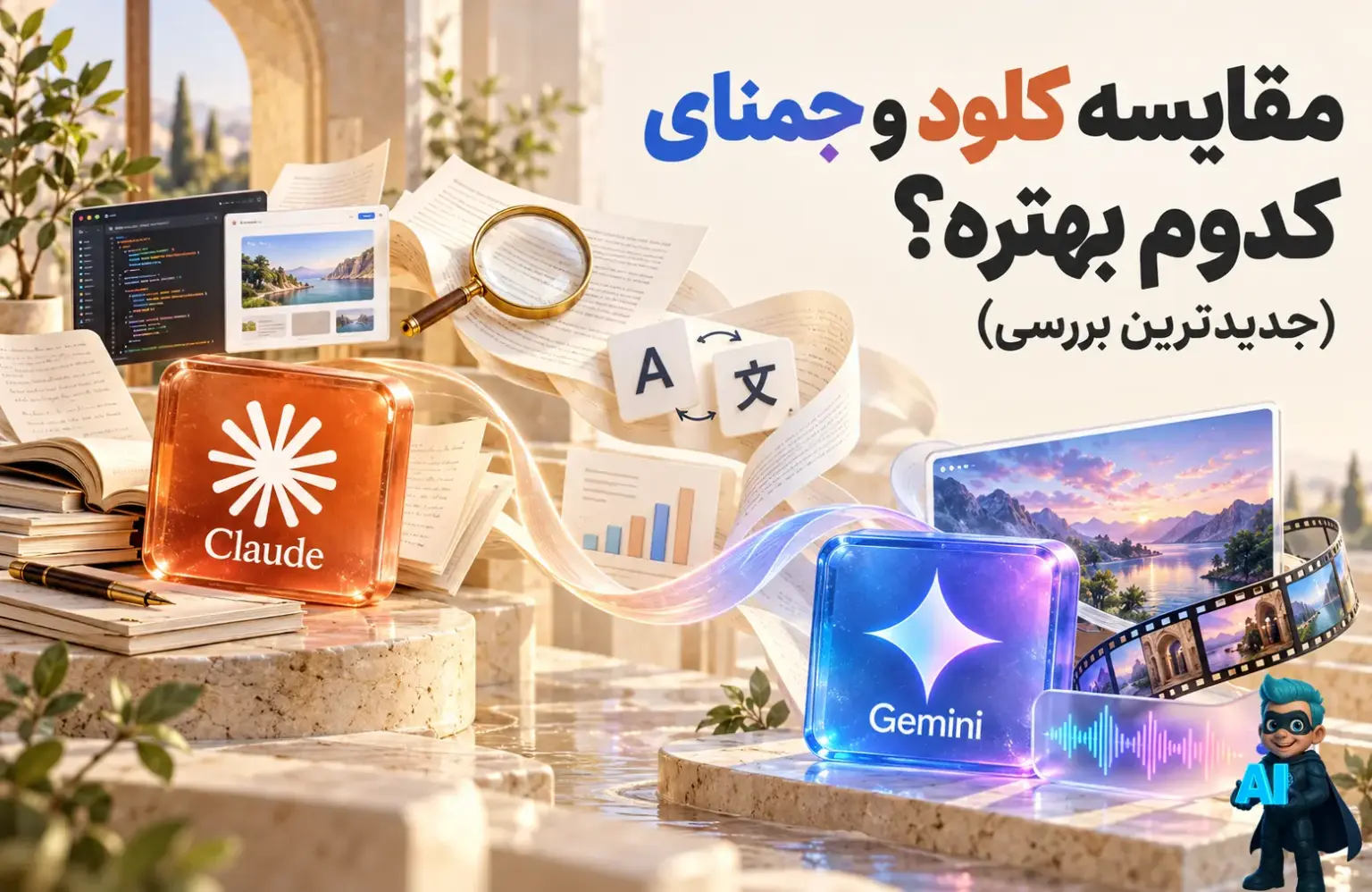 مقایسه هوش مصنوعی کلود و جمنای؛ کدوم بهتره؟ (جدیدترین بررسی)