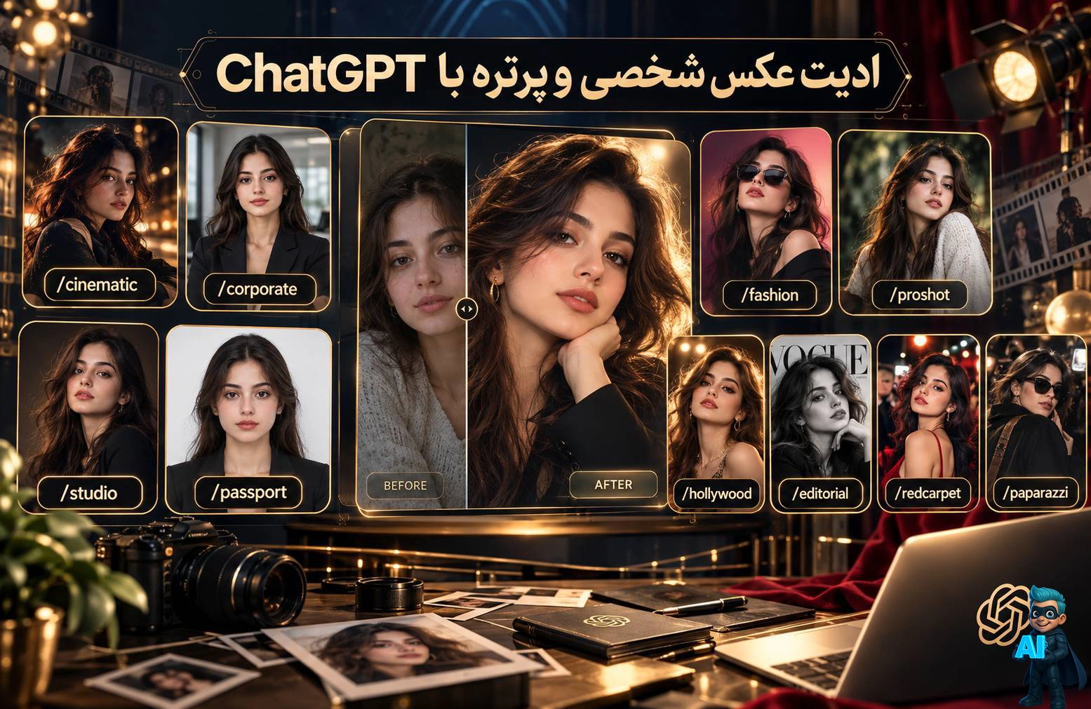 ادیت عکس شخصی و پرتره با Chatgpt