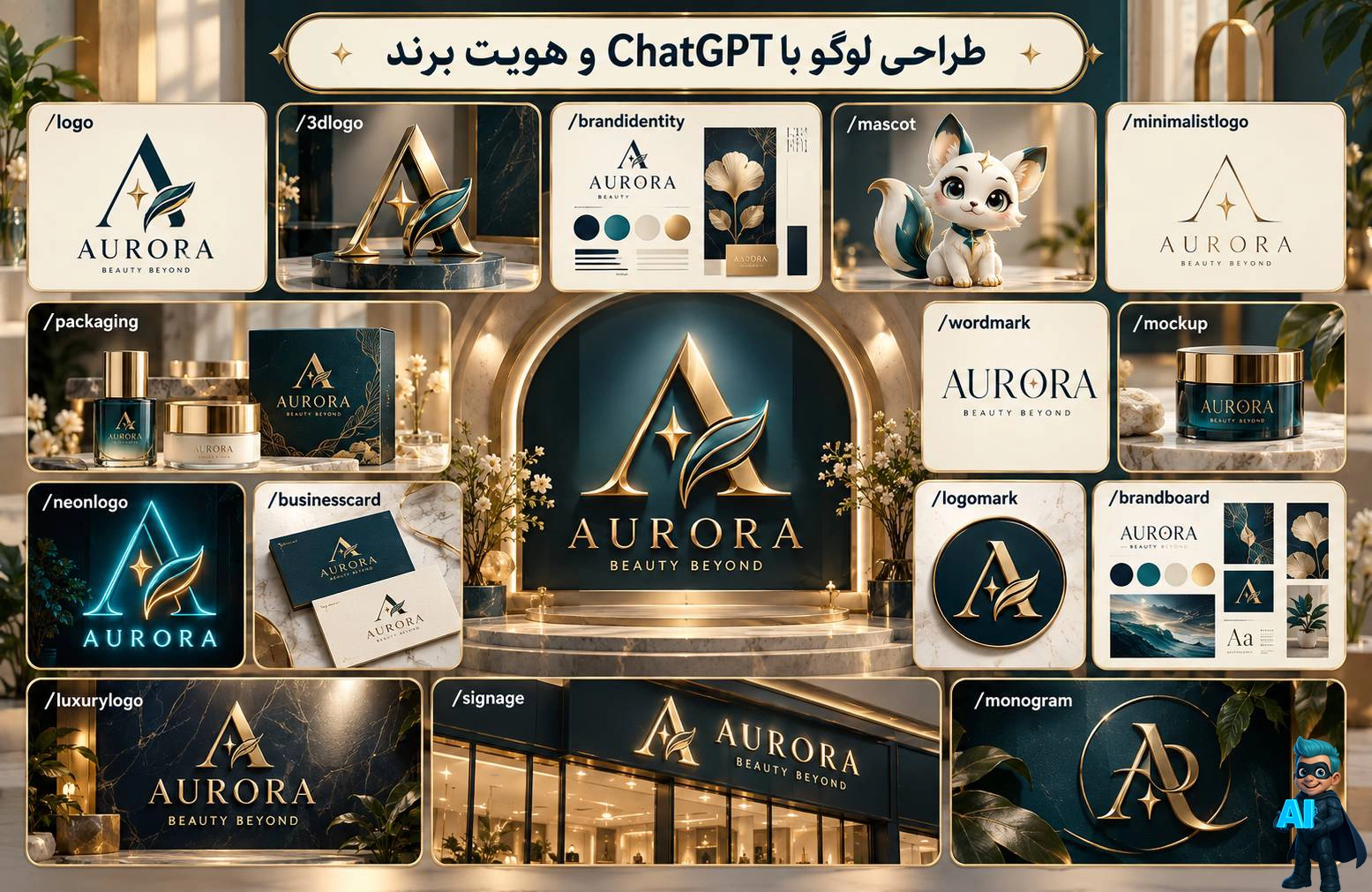 طراحی لوگو با چت جی پی تی و هویت برند