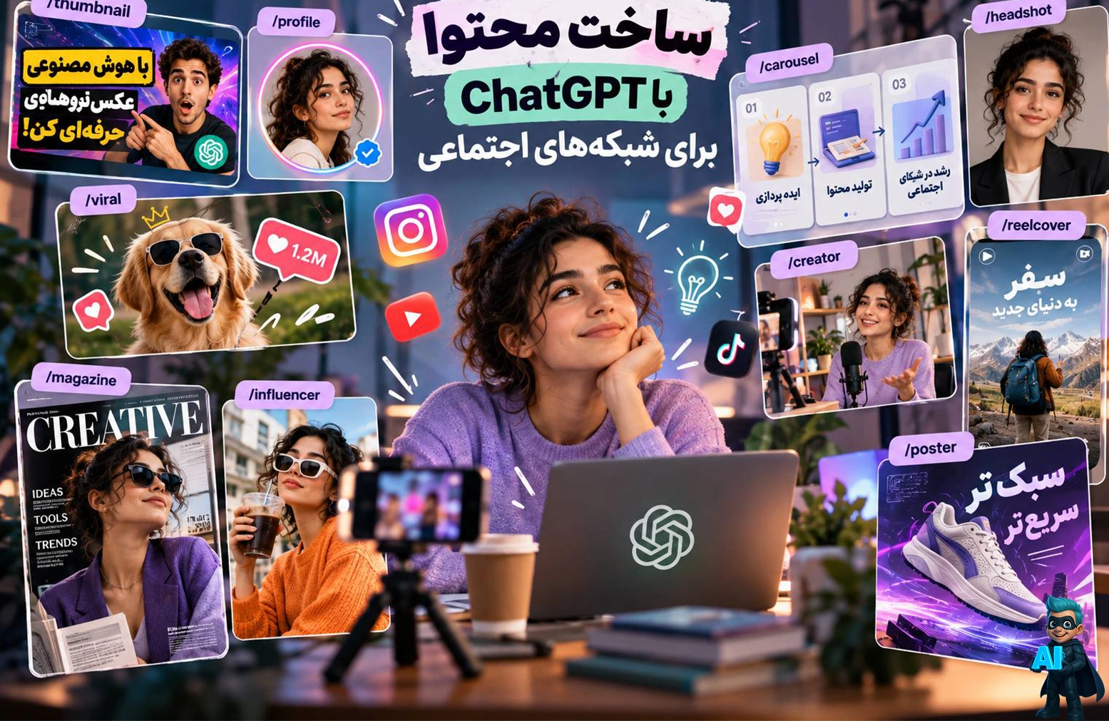 ساخت محتوا با چت جی پی تی برای شبکه‌های اجتماعی