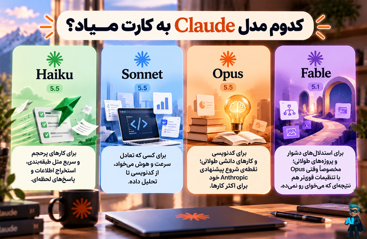 هر کدوم از مدل های Claude برای چه کاری خوبه؟