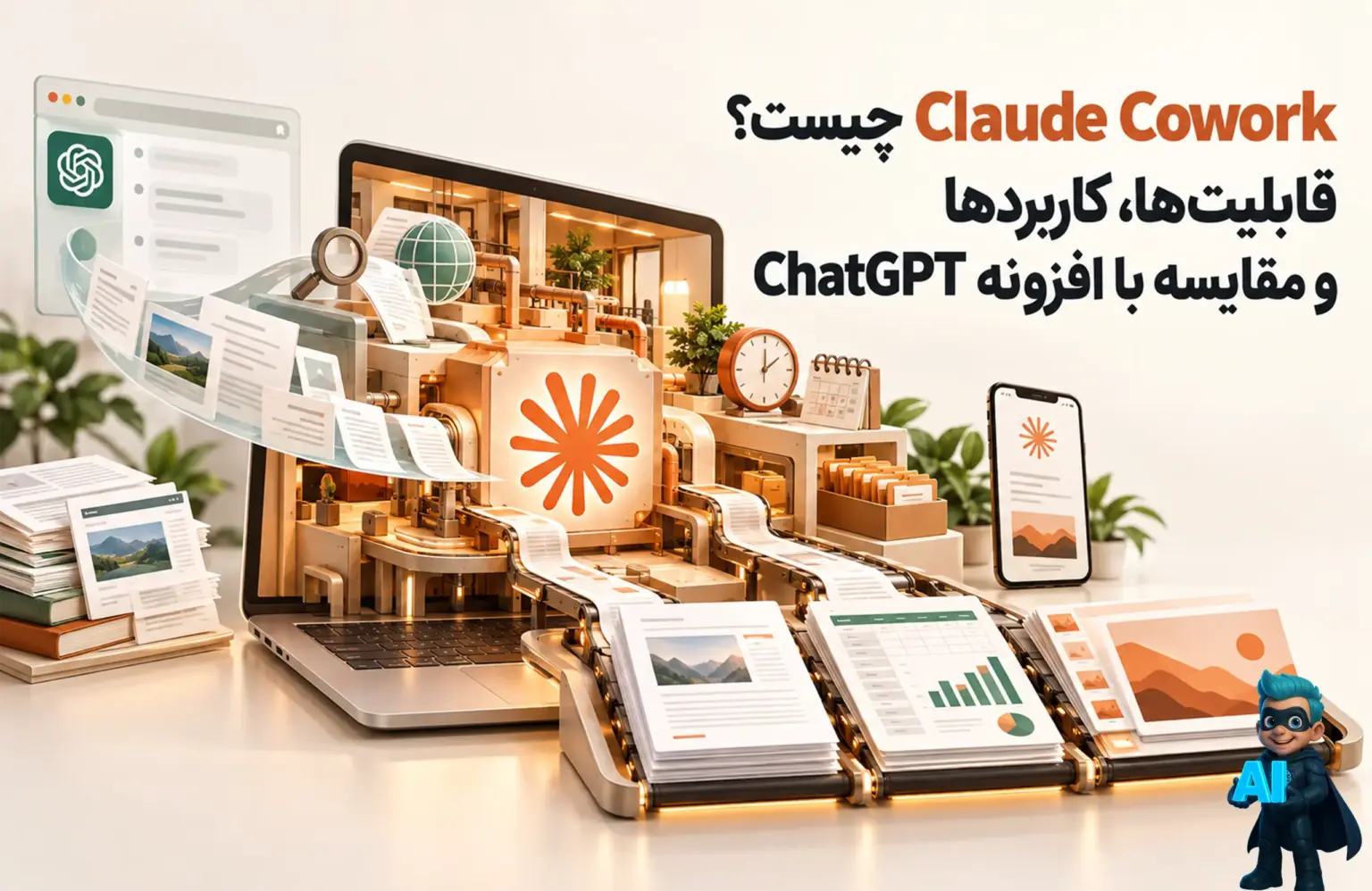 Claude Cowork چیست؟ قابلیت‌ها، کاربردها و مقایسه با افزونه ChatGPT